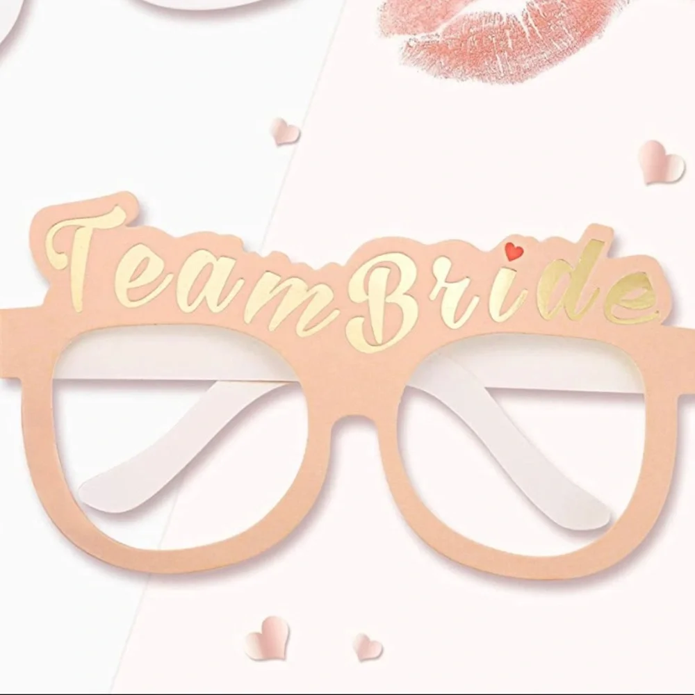 Rose Gold Bachelorette Bride to Be Glasses and Team Bride